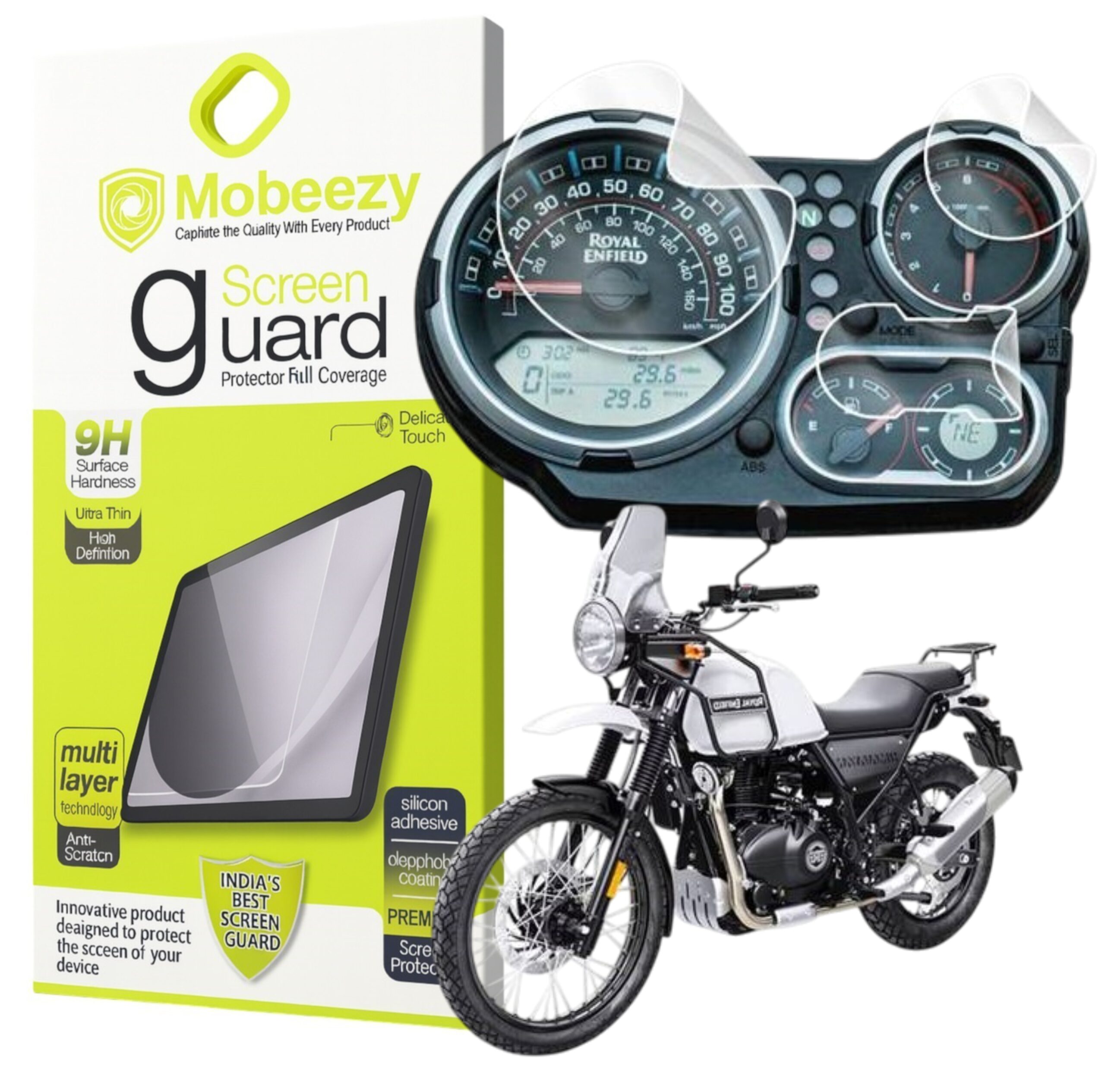Mobeezy Edge To Edge Tempered Glass For Royal Enfield Himalayan