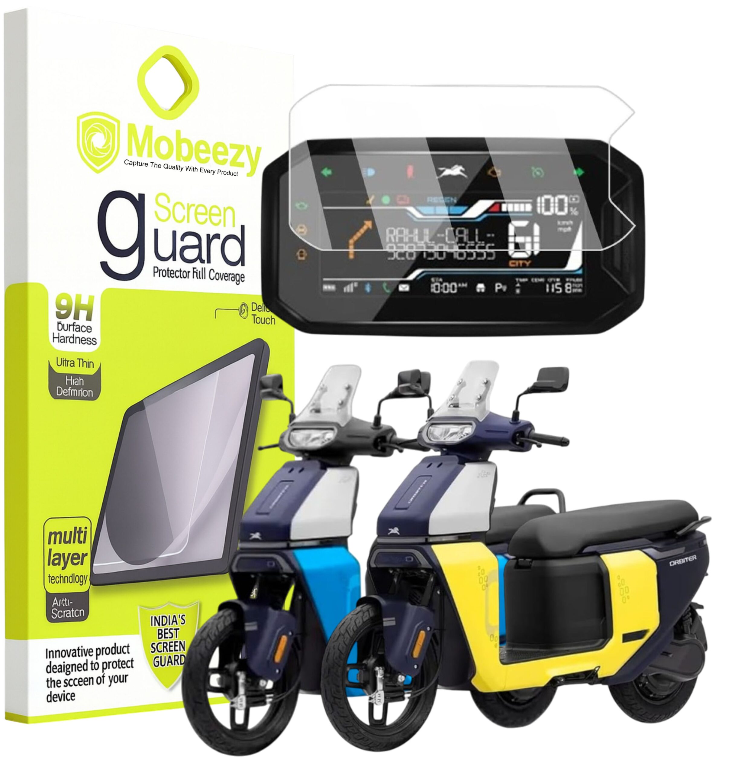 Mobeezy Edge To Edge Tempered Glass For TVS Orbite