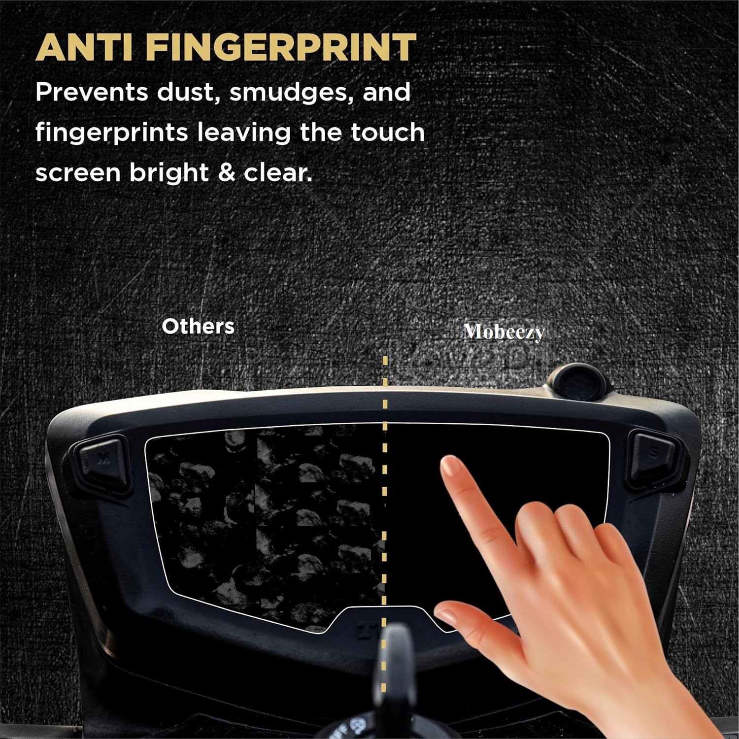 Mobeezy Edge To Edge Tempered Glass For TVS Apache