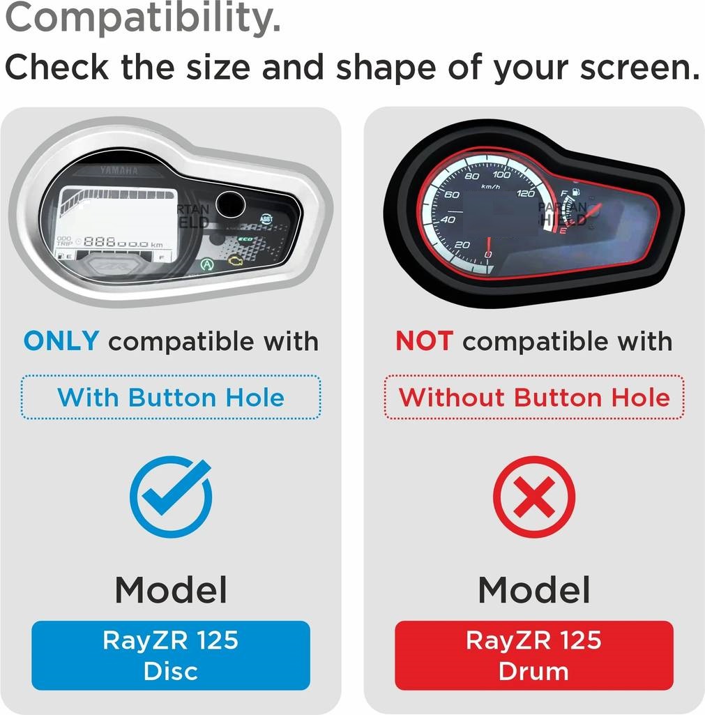 Mobeezy Edge To Edge Tempered Glass For YAMAHA RAY ZR 125