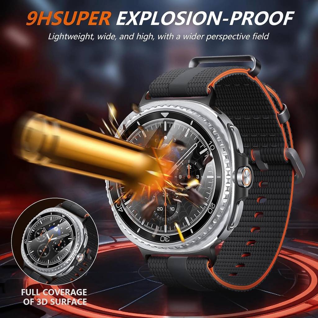 Mobeezy Edge To Edge Screen Guard For Samsung Galaxy Watch 4,8 Classic (46mm) (Pack of 2)