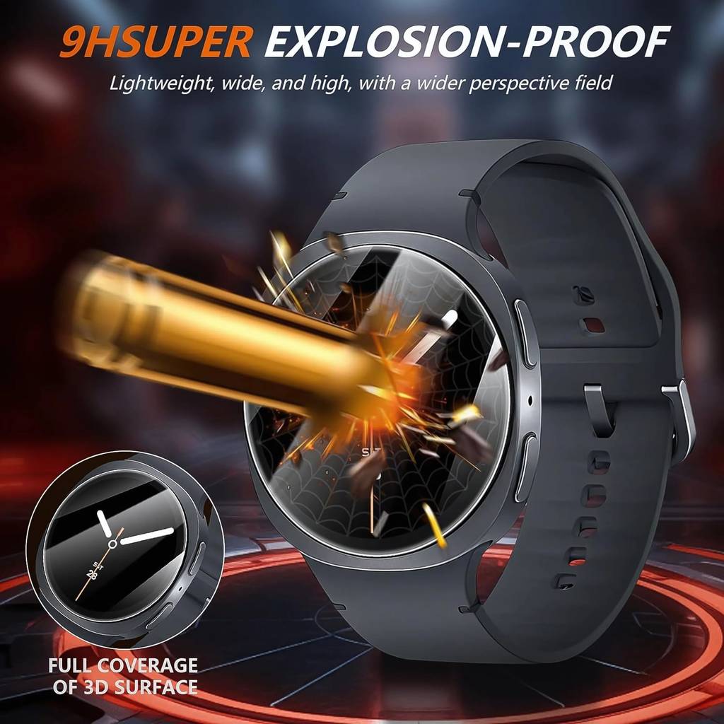 Mobeezy Edge To Edge Screen Guard For Samsung Watch 8(44mm)(Pack of 2)