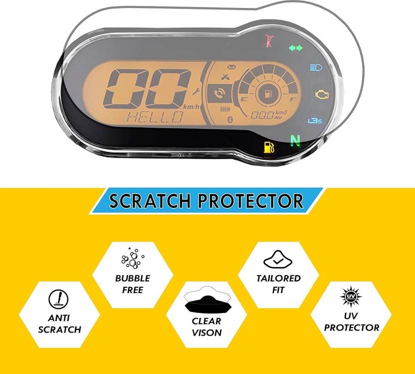 Mobeezy Edge To Edge Tempered Glass For Hero Splendor BR+