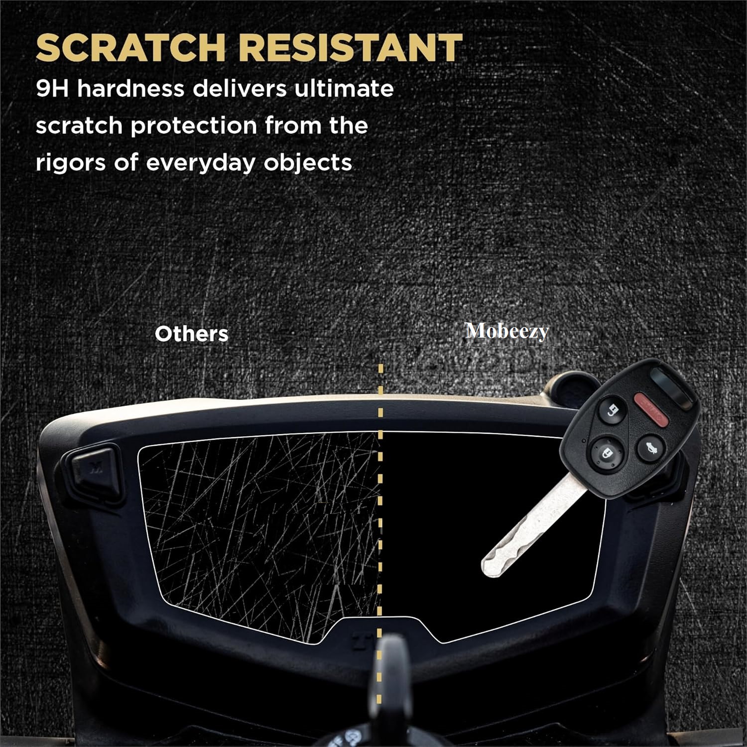 Mobeezy Edge To Edge Tempered Glass For TVS Apache