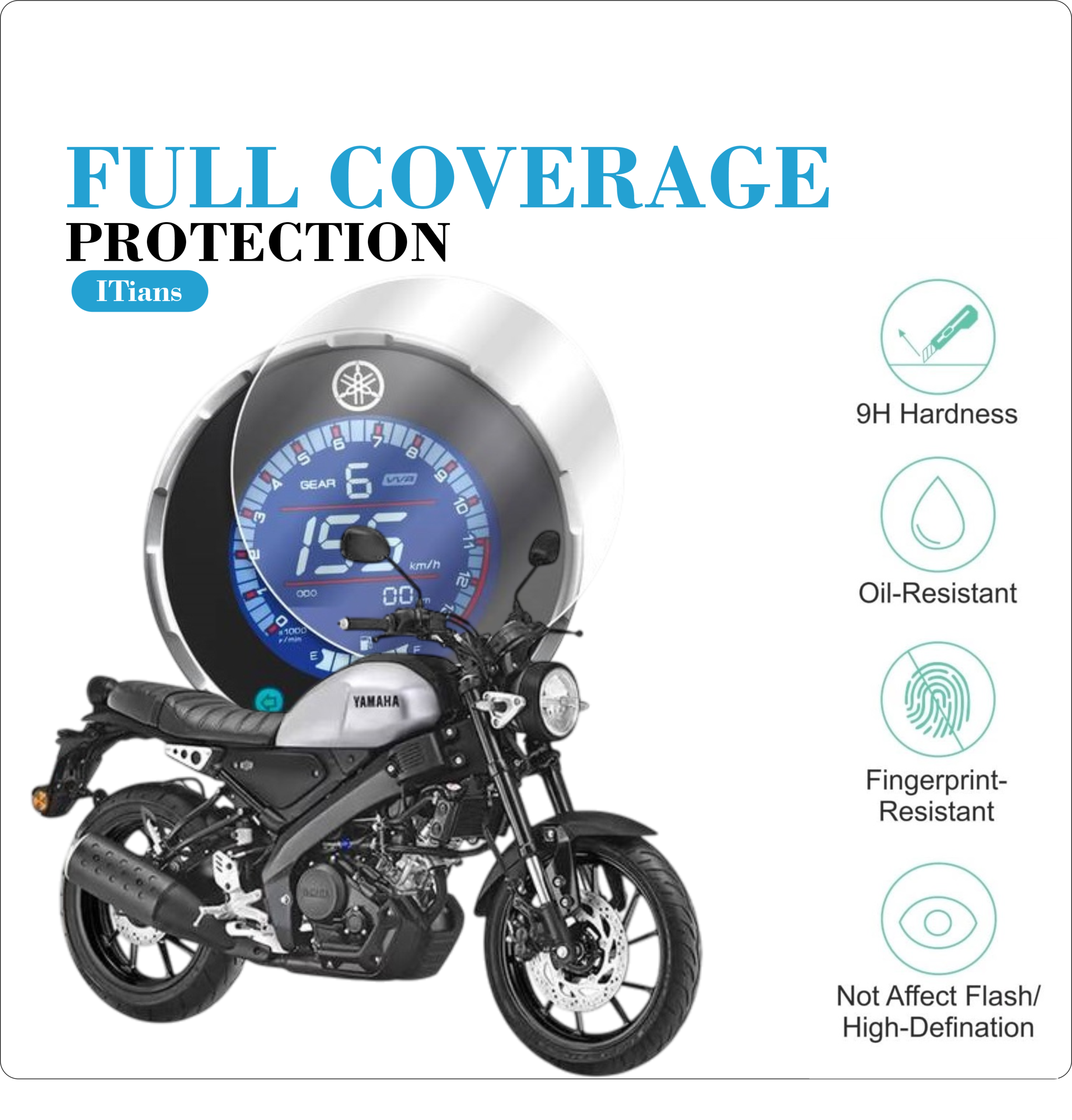 Mobeezy Edge To Edge Tempered Glass For Yamaha XSR 155