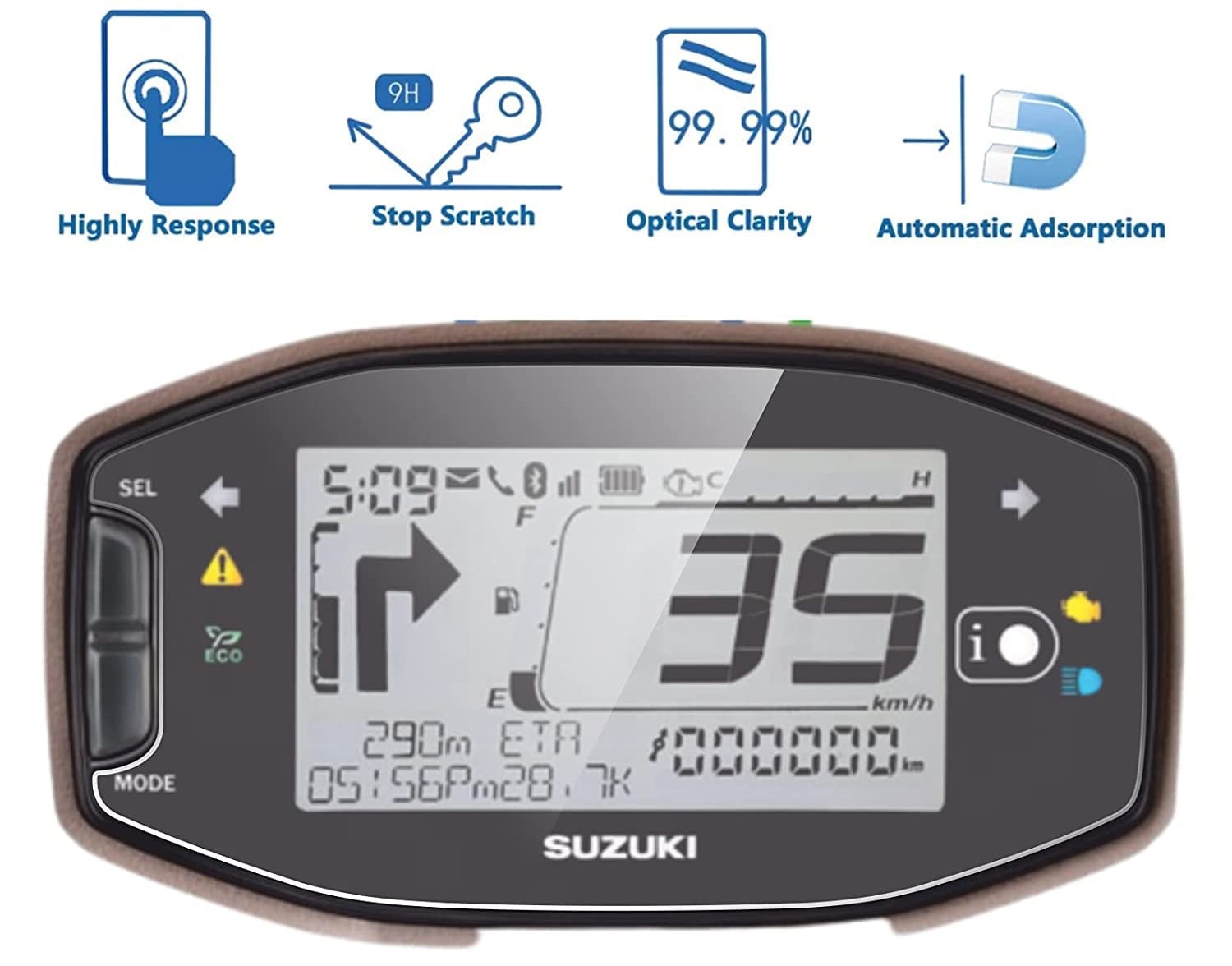 Mobeezy Edge To Edge Tempered Glass For  Suzuki Burgman Street 125