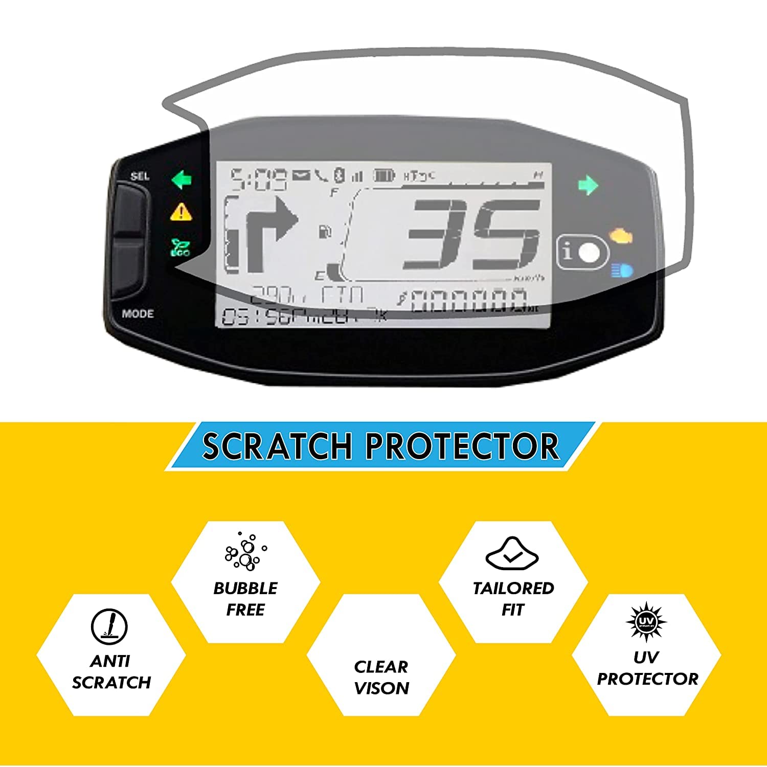 Mobeezy Edge To Edge Tempered Glass For  Suzuki Burgman Street 125