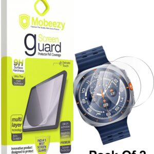 Mobeezy Edge To Edge Screen Guard For Samsung Watch 6 Classic,8,7Ultra (47mm)(Pack of 2)